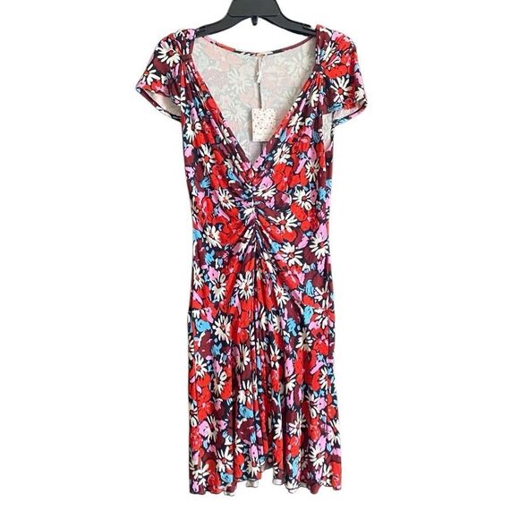 NWT Free People Key To Your Heart Floral Mini Dress. Size Large - Picture 7 of 15